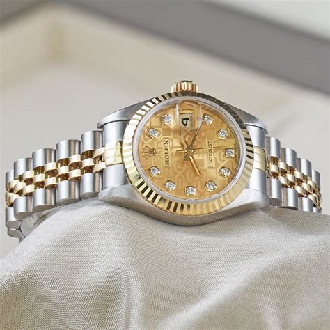 ladies bi metal rolex|ladies rolex datejust diamond dial.